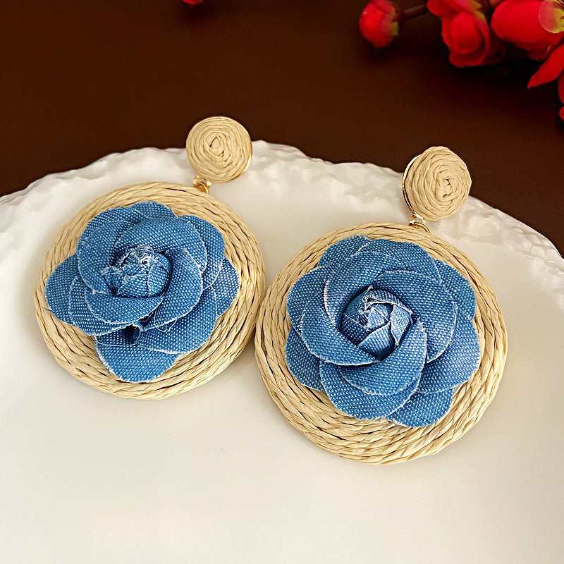 Rope Flower Summer Personalized Small Fresh Fashion Earrings