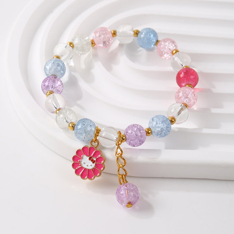 Niche Design Couple Female Colored Glaze Bracelets