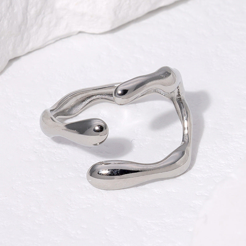 Women's Stainless Steel Personality Style Niche Open Rings