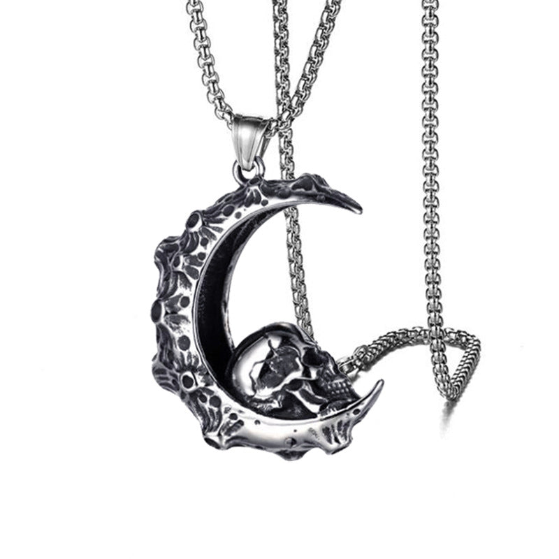 Men's Style Eagle Personality Titanium Steel Retro Necklaces