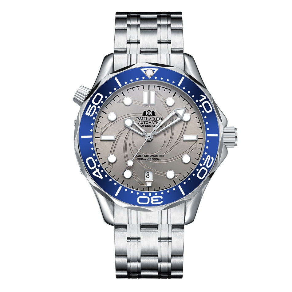 Men's Luminous Steel Strap Gold Watch Mechanical Watches