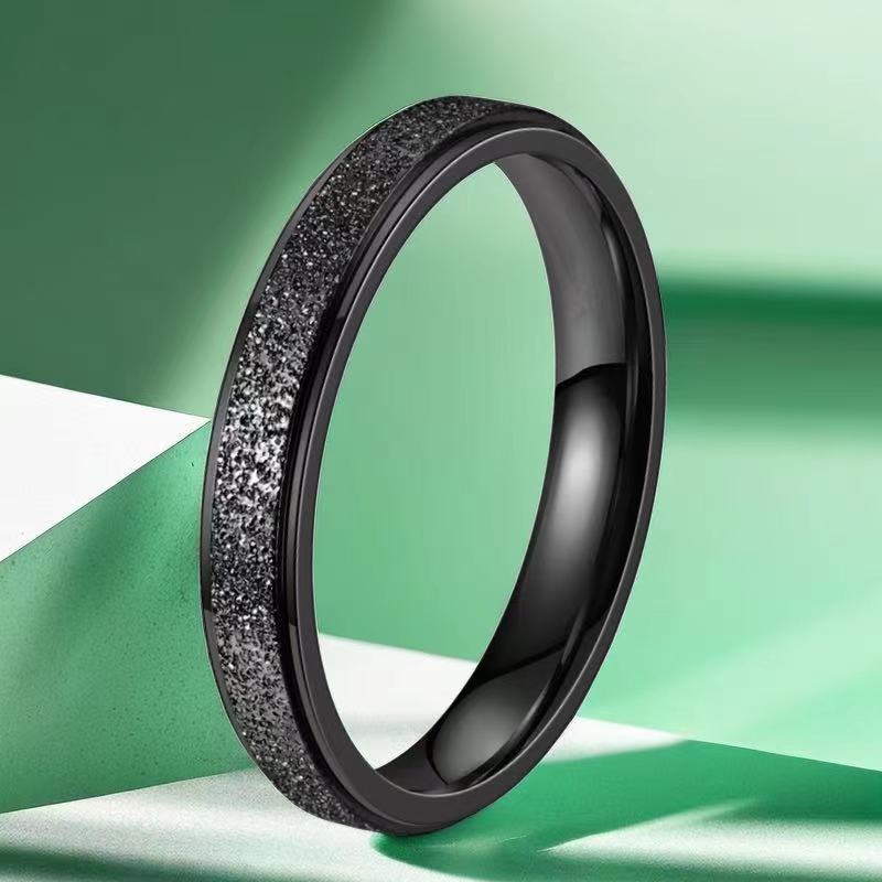 Women's Stainless Steel Female Wind Simple Niche Advanced Light Luxury Rings