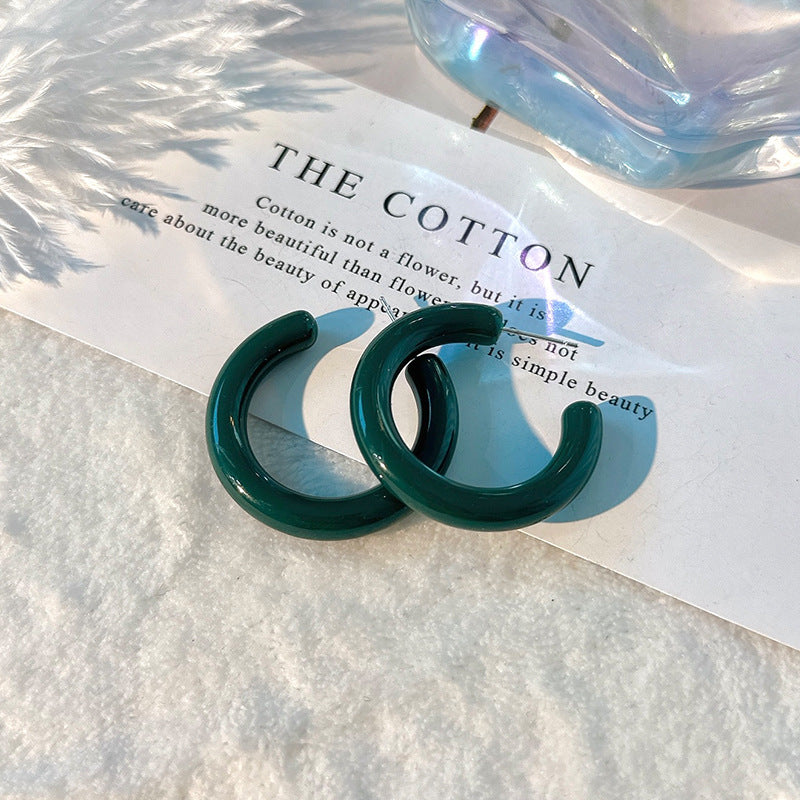 Fashion Design Candy Color Chain Female Dopamine Rings