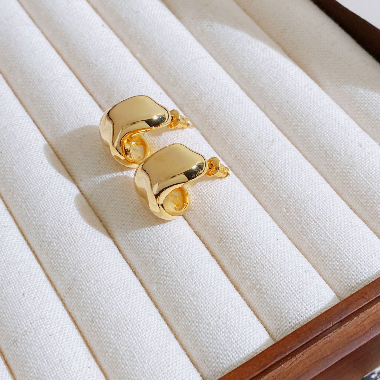 Metal Sier Needle Design Cold Style Earrings