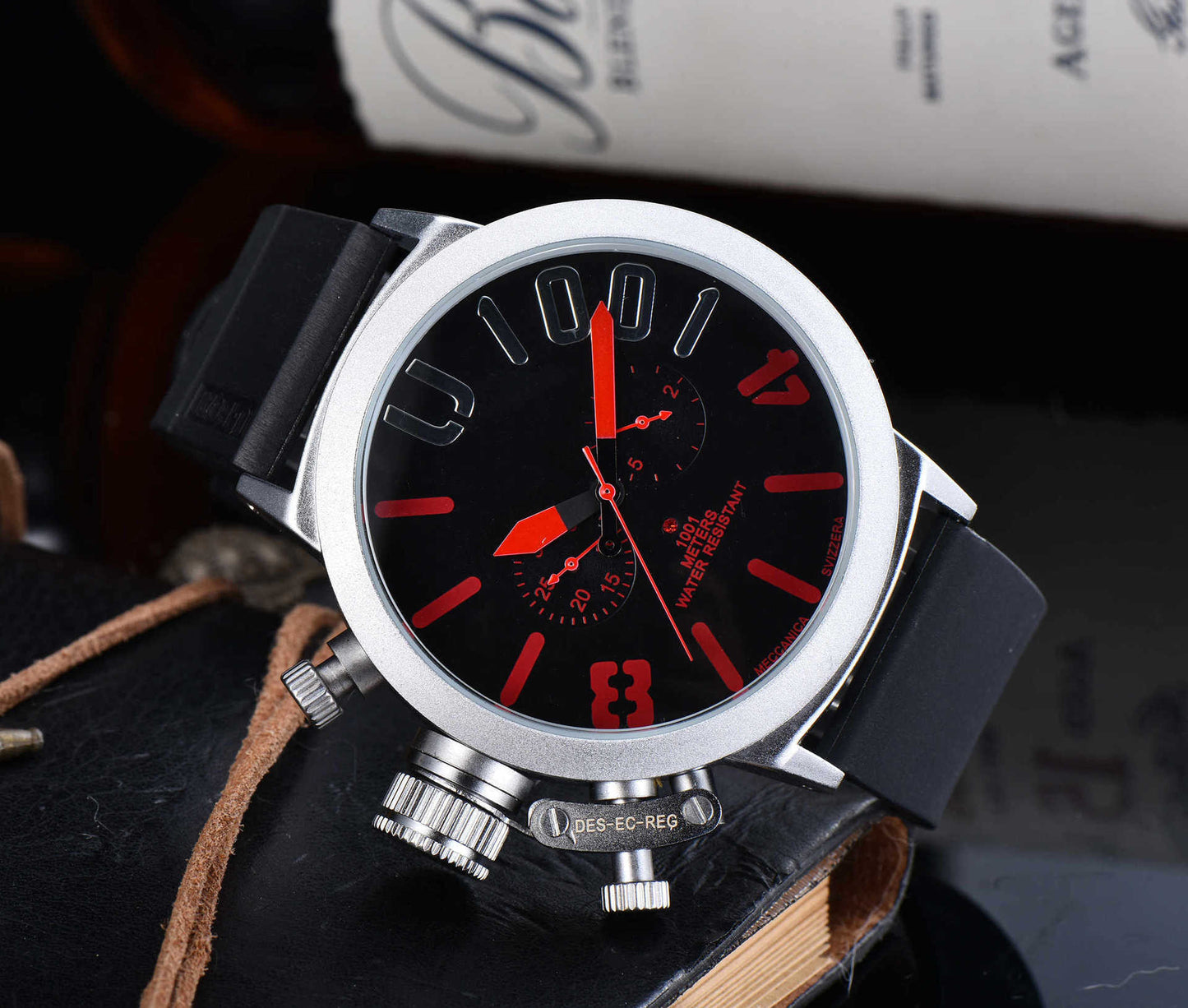 Men's Automatic Large Plate Watch With Hair Mechanical Watches