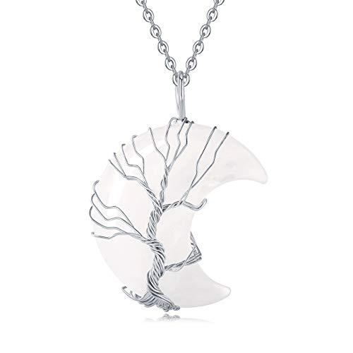 Amethyst Moon Tree Of Life Handmade Necklaces