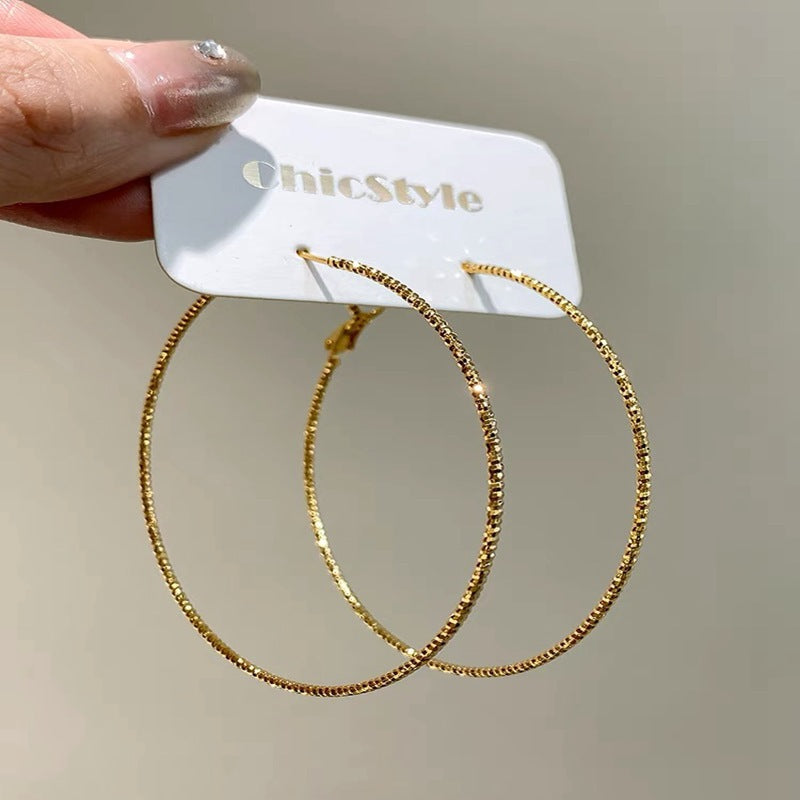 Style Exaggerated Big Circle Simple Niche Earrings