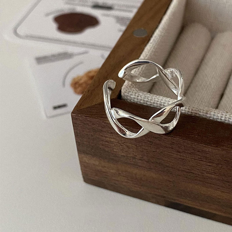 Women's Sterling Sier Niche Design Minimalist Style Rings