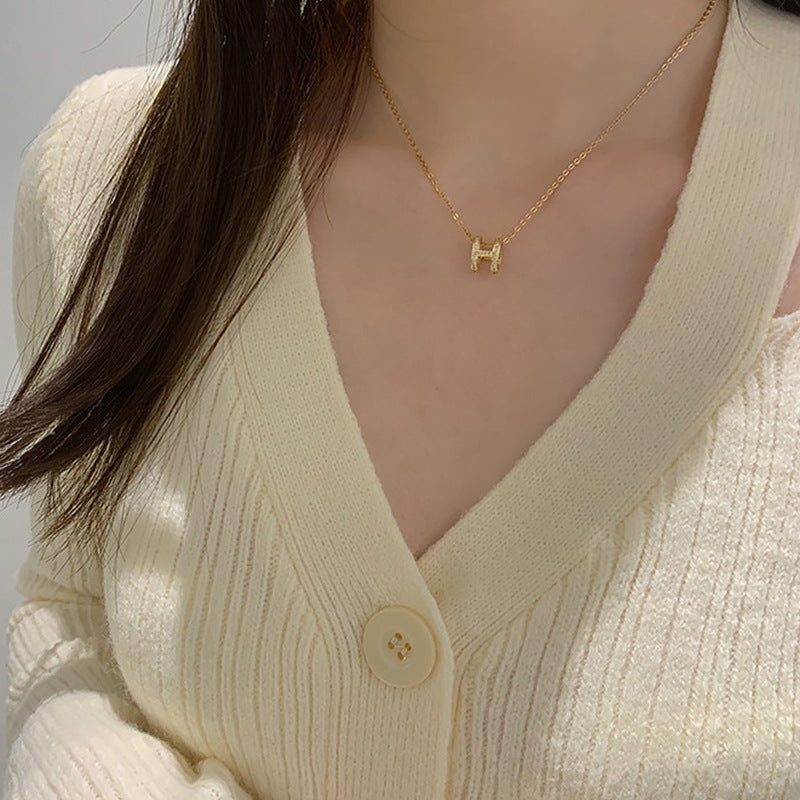 Ornament Letter Clavicle Chain Niche Design Necklaces