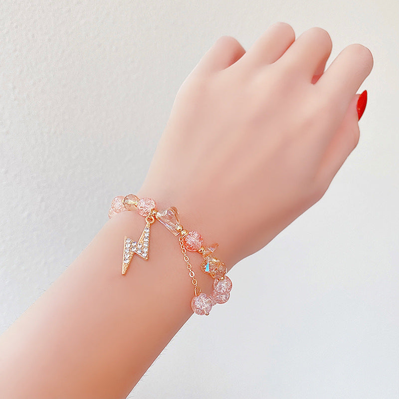 Hand Beading Glass Cute Princess Cartoon Bracelets
