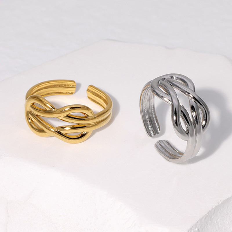Steel Female Fashion Open Index Finger Rings
