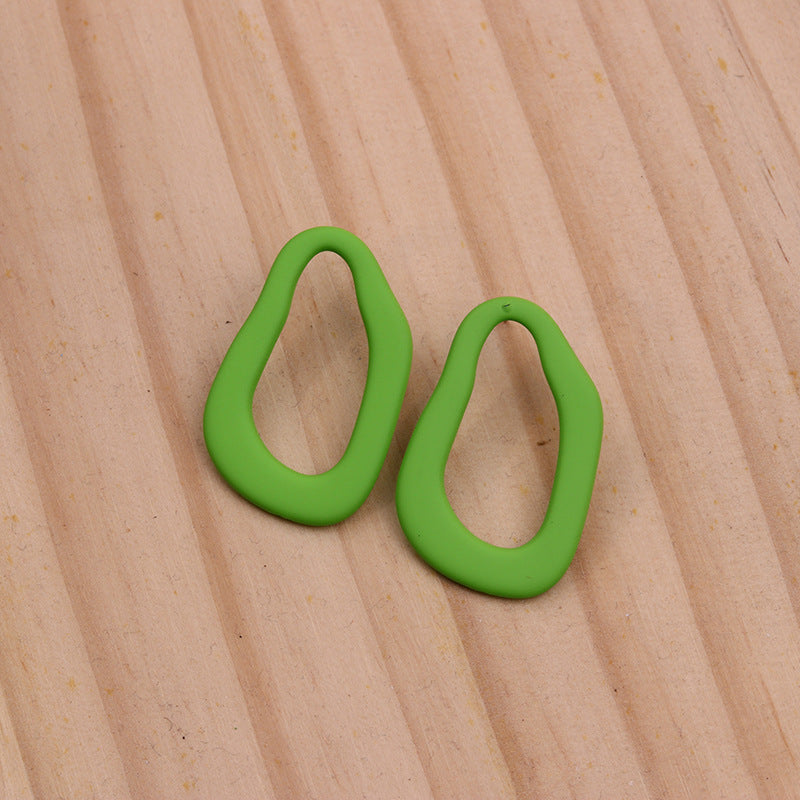 Women's Hollow Irregular Ear Acrylic Personality Simple Earrings