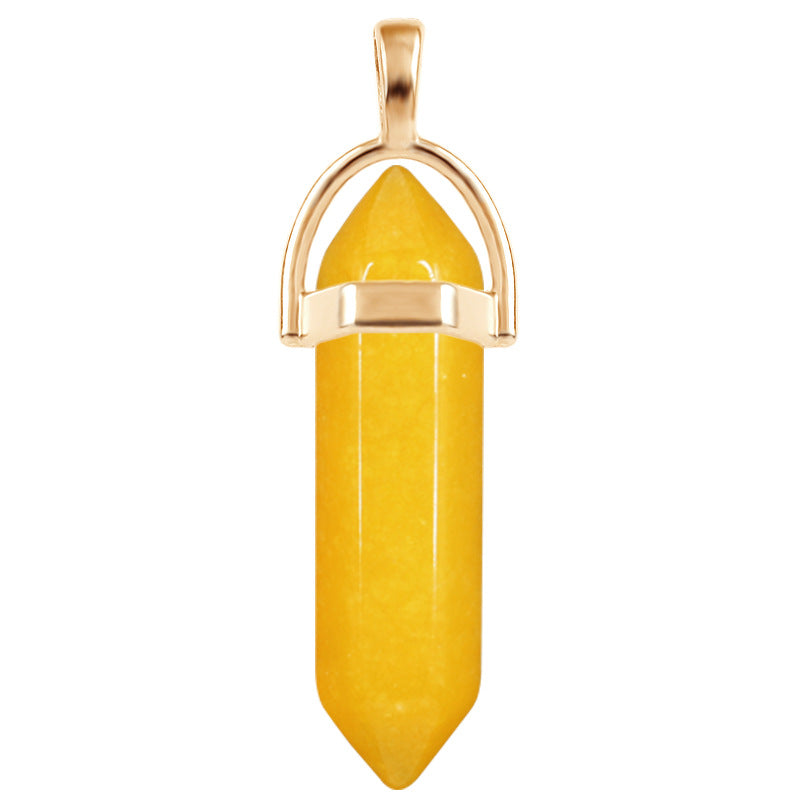 Crystal Hexagon Prism Hexagonal Column Natural Necklaces