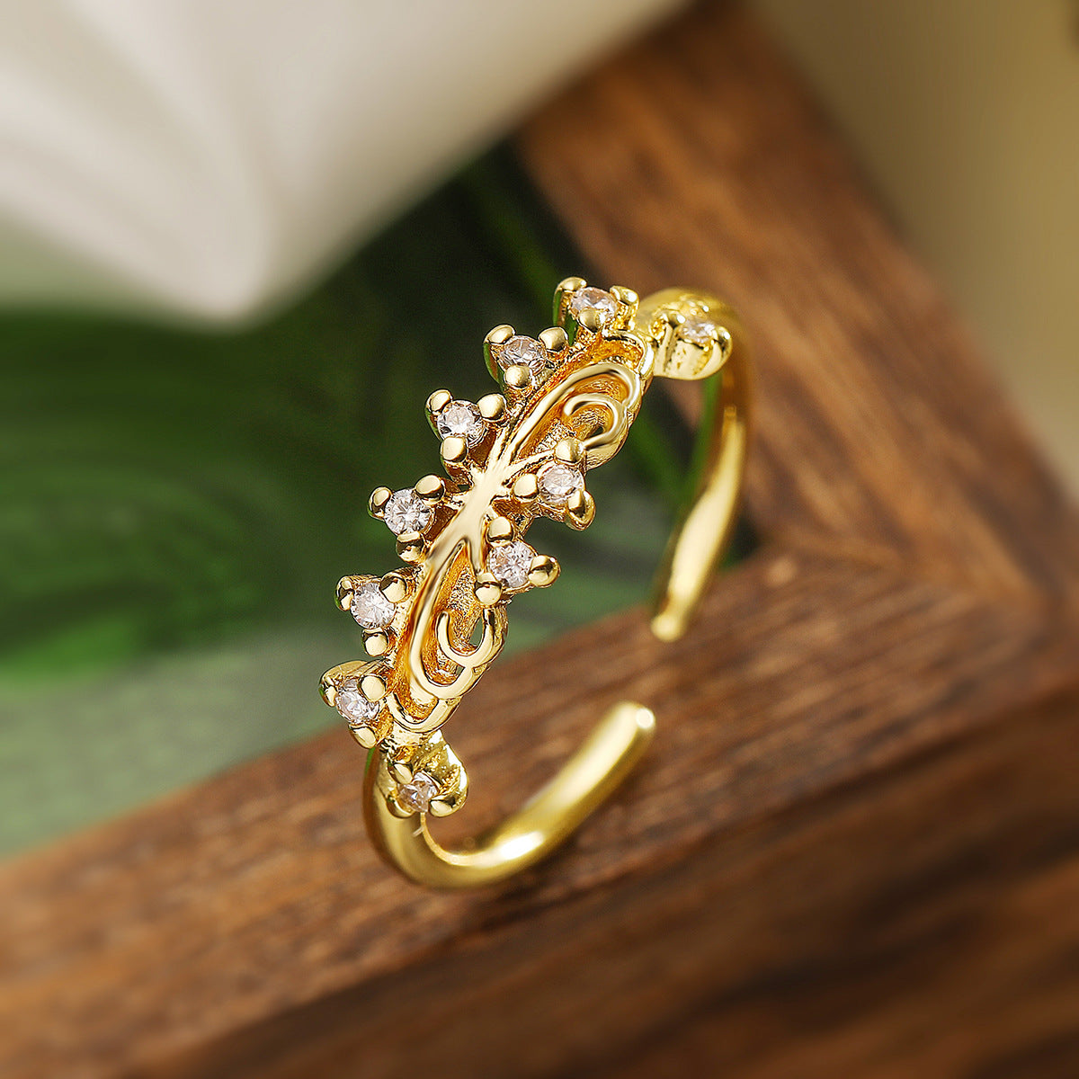 Open Female Niche Personality Copper Plated Rings