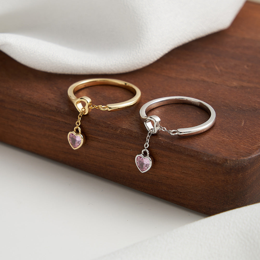 Sier Colorful Zircon Fashion Flower Sweet Rings