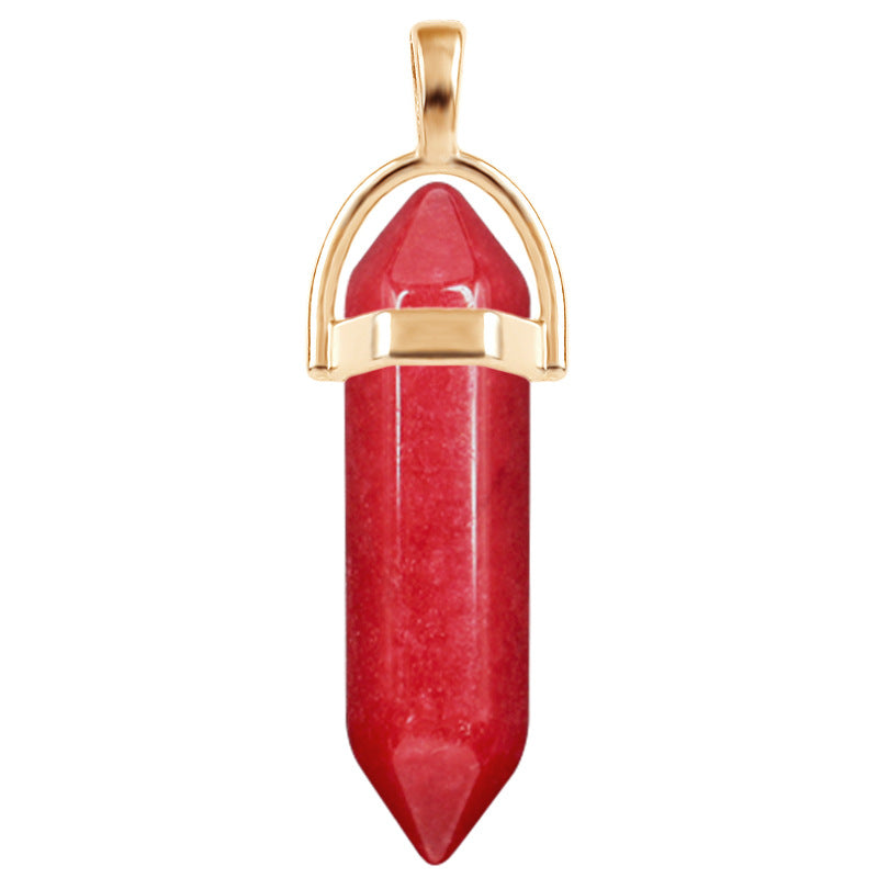Crystal Hexagon Prism Hexagonal Column Natural Necklaces