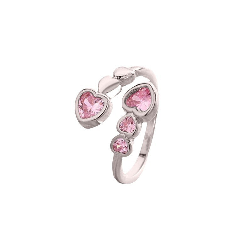 Selection Does Not Fade Pink Diamond Heart-shaped Female Rings
