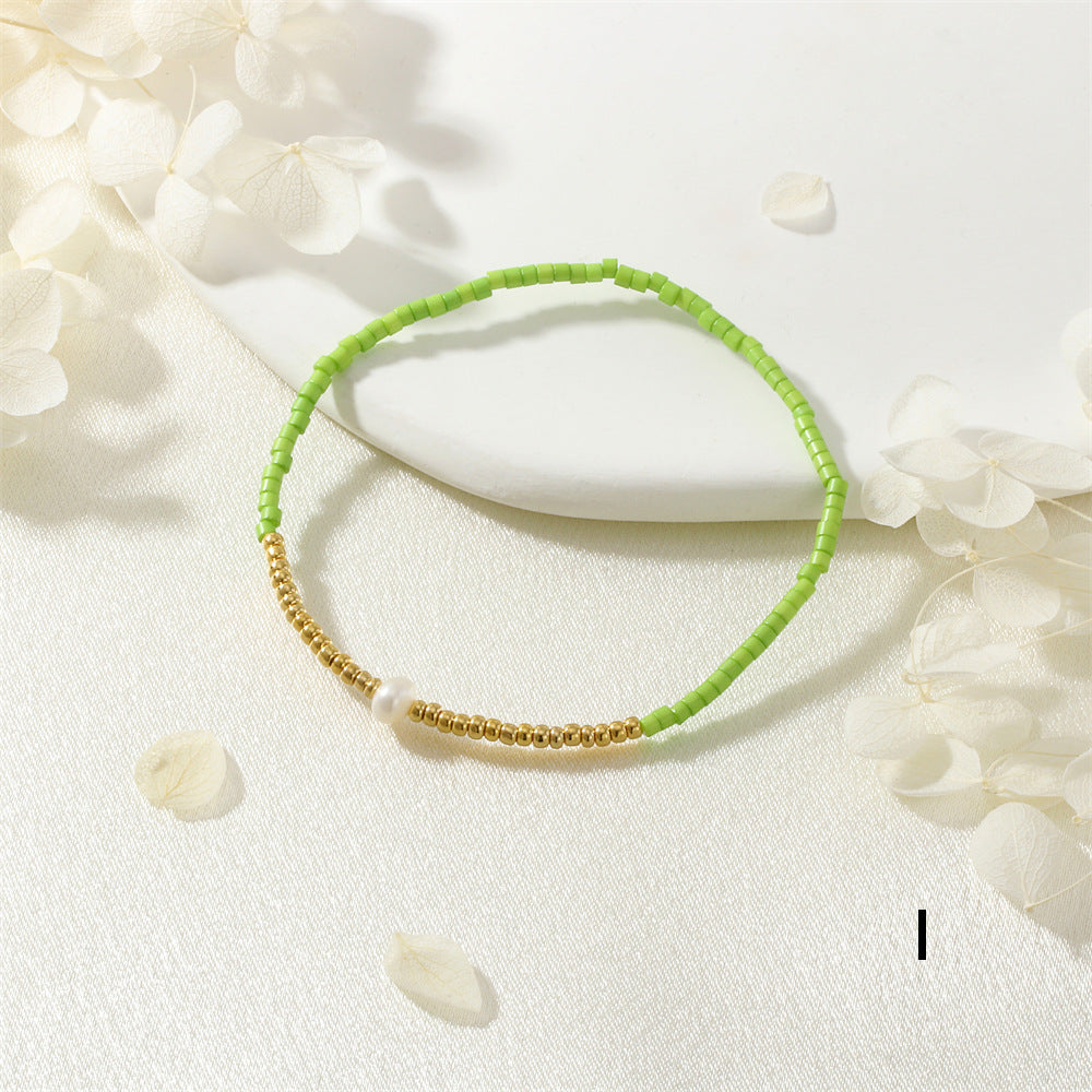 Women's Style Small Beads Handmade Beaded Natural Bracelets