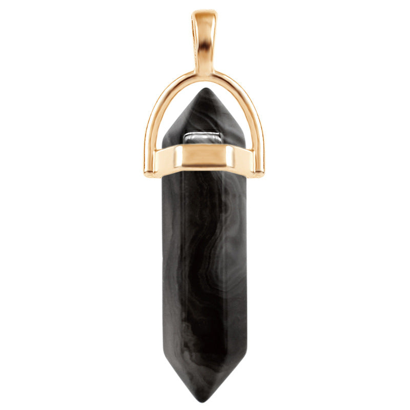Crystal Hexagon Prism Hexagonal Column Natural Necklaces