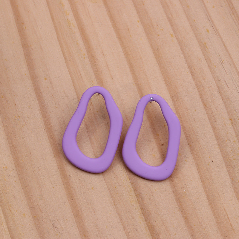 Women's Hollow Irregular Ear Acrylic Personality Simple Earrings