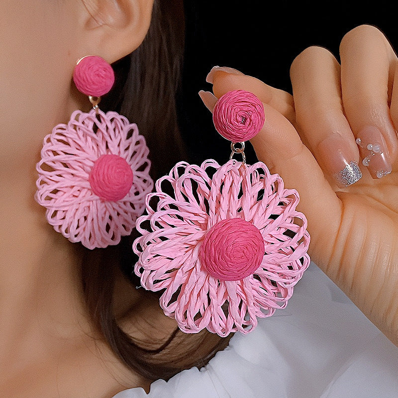 Rope Flower Summer Personalized Small Fresh Fashion Earrings