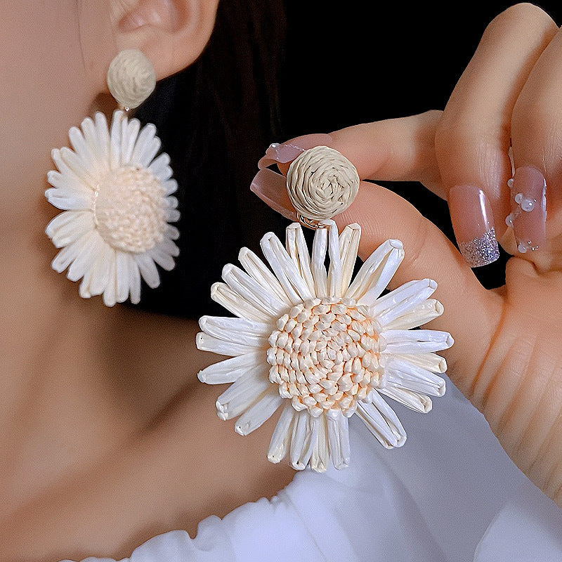 Rope Flower Summer Personalized Small Fresh Fashion Earrings