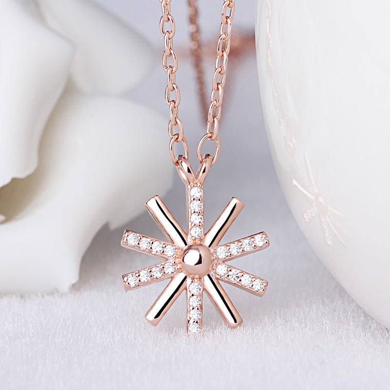 Diamond Cross Hot Korean Drama Female Sier Necklaces