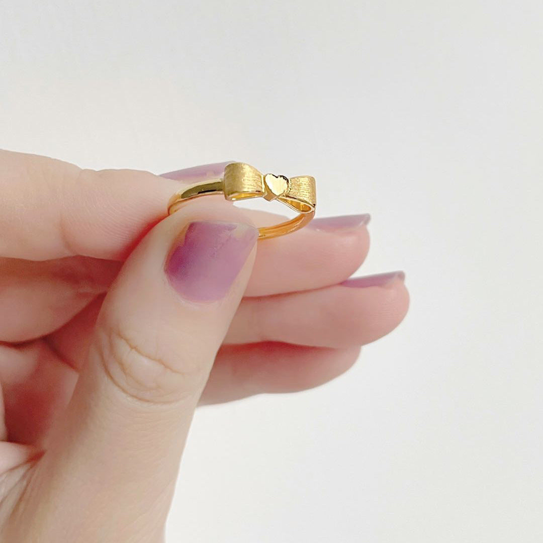 Bow Female Niche Design Trendy Princess Rings