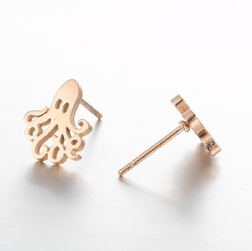 Steel Cute Small Animal Female Design Fashion Cat Earrings