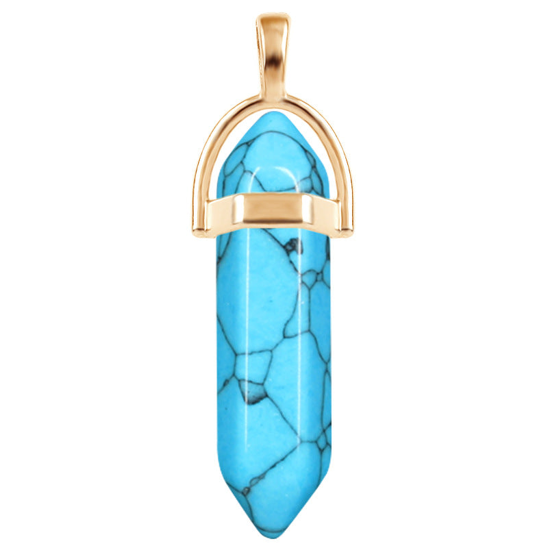 Crystal Hexagon Prism Hexagonal Column Natural Necklaces
