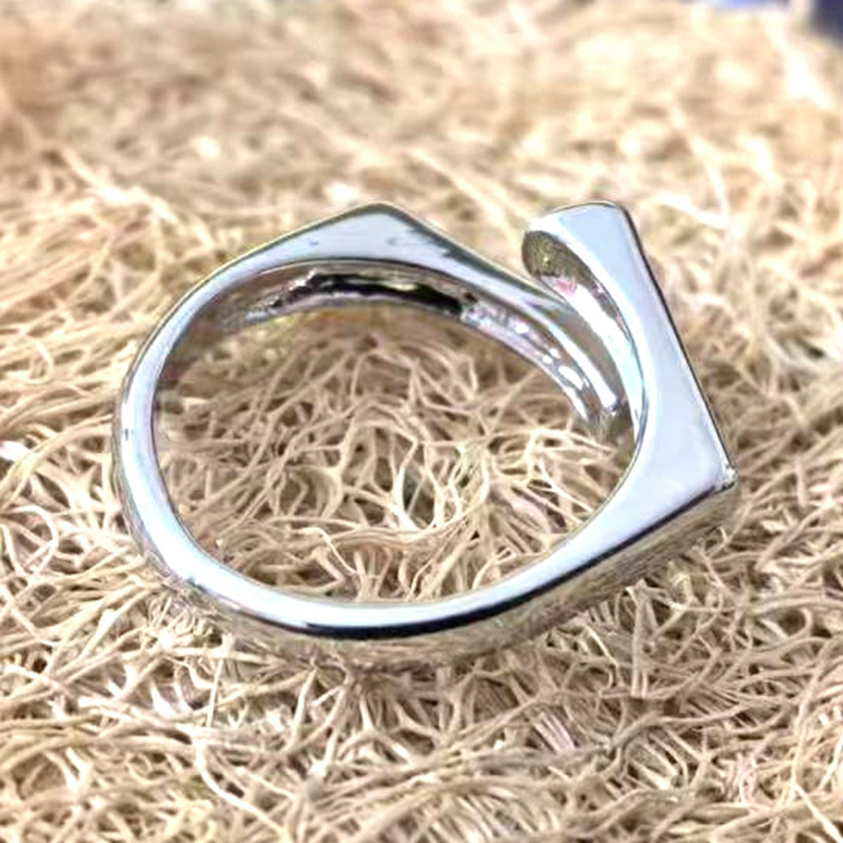 Geometric Glossy Cross Fashion Personalized Opening Rings