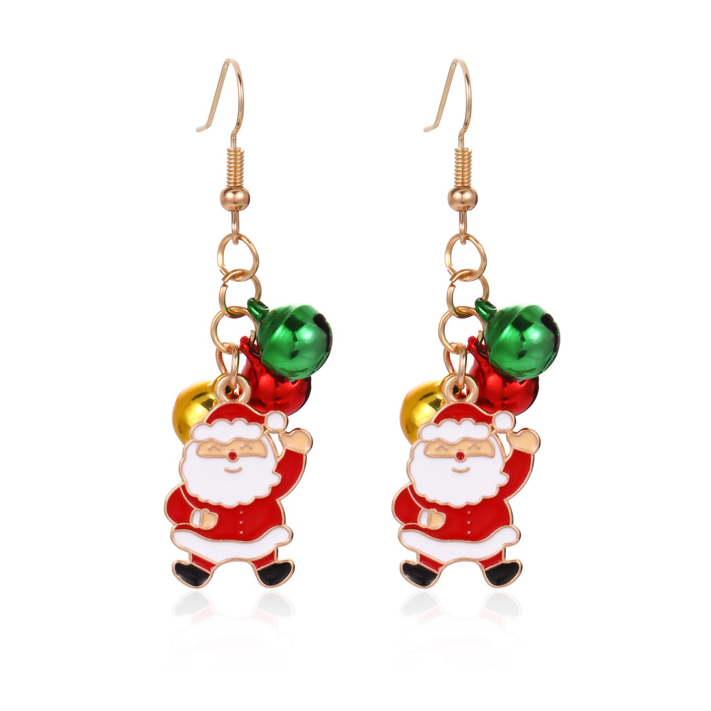 Christmas Female Creative Fashion Dripping Oil Tree Earrings