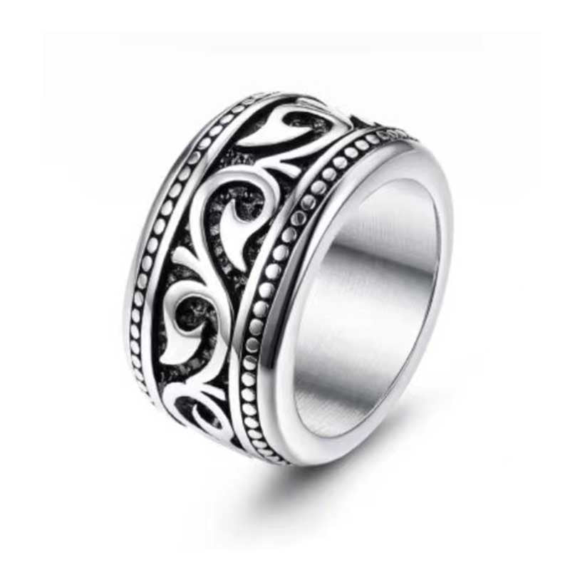 Men's Titanium Steel Tigereye Fashion Domineering Retro Wild Rings