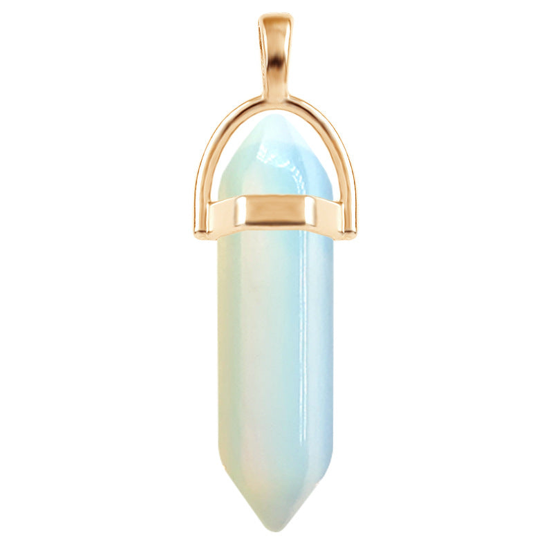 Crystal Hexagon Prism Hexagonal Column Natural Necklaces