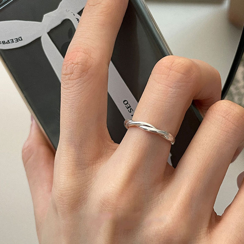 Women's Sterling Sier Niche Design Minimalist Style Rings