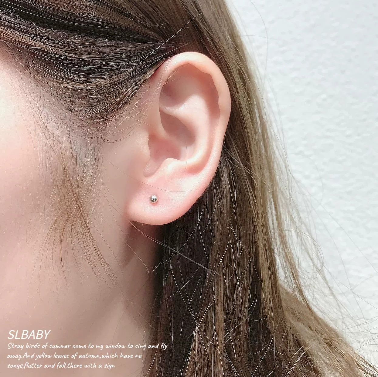 Piercing Master Zircon Sier Needle Gold Earrings