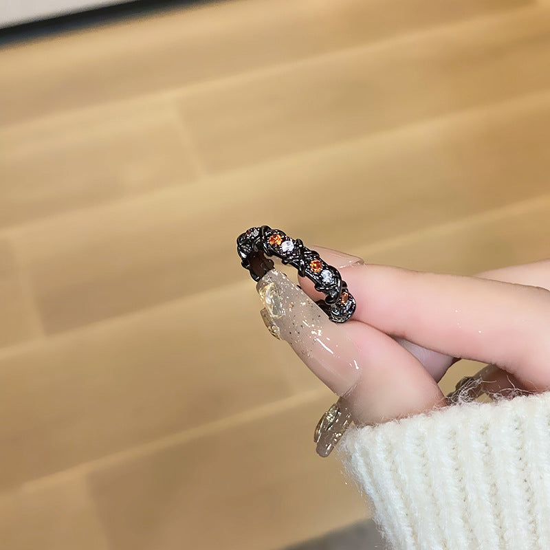 Women's Retro Affordable Luxury Cross Kaleidoscope Colorful Rings