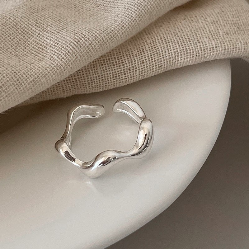Women's Sterling Sier Freshwater Pearl Knuckle Style Design Basic Simple Rings