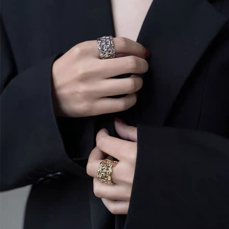 Personalized Mesh Index Finger Female Design Rings