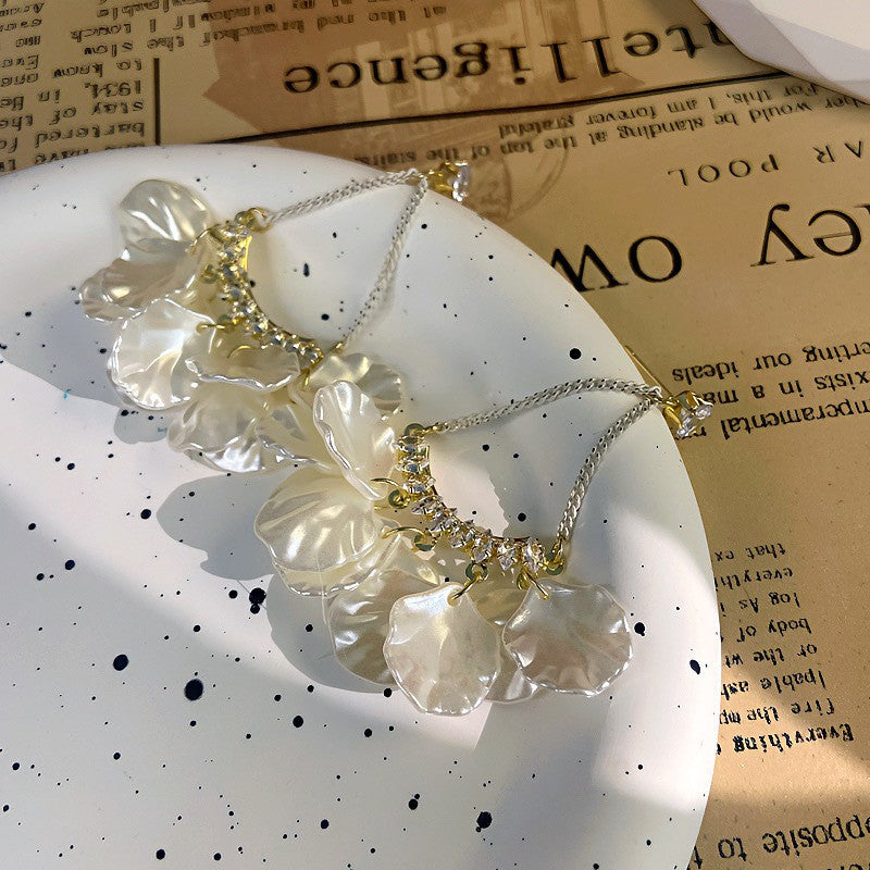 Fashion Zirconia Micro Inlaid Zircon Long Earrings