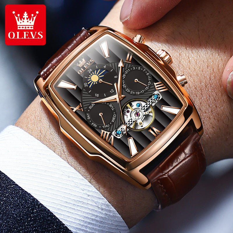 Men's Slouchy Endorsement Watch Tourbillon Automatic Mechanical Watches
