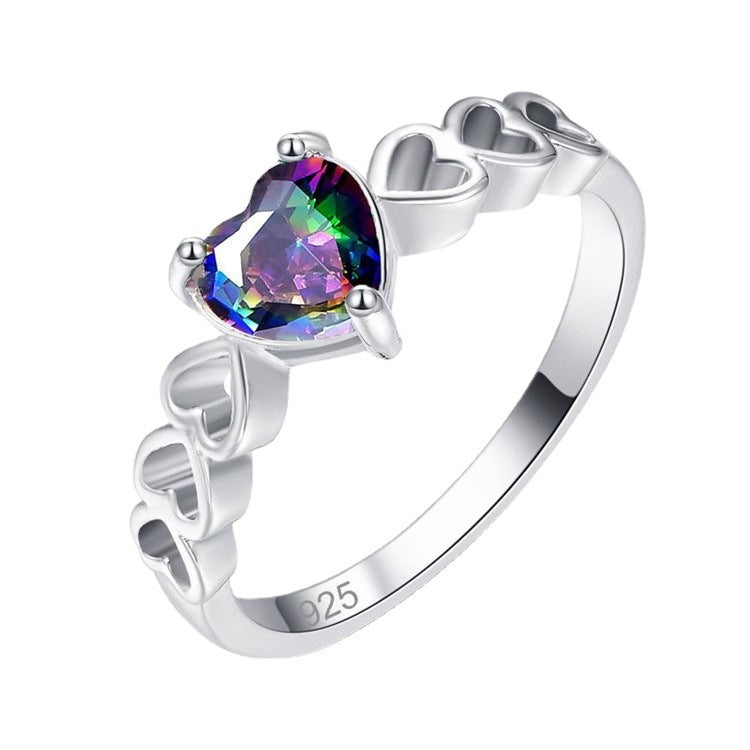 Retro Style Colorful Zircon Series Party Rings