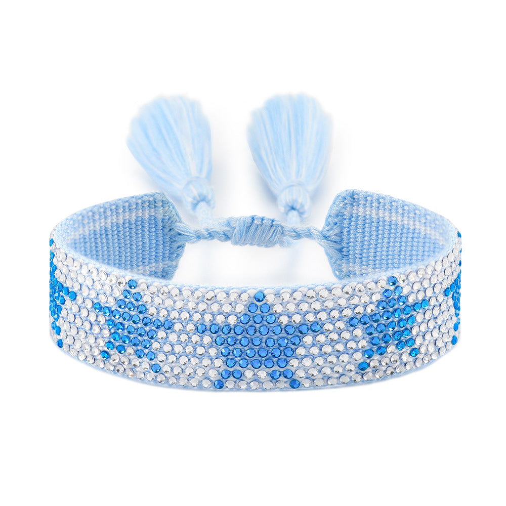 Star Woven Creative Full Diamond Handmade Bracelets