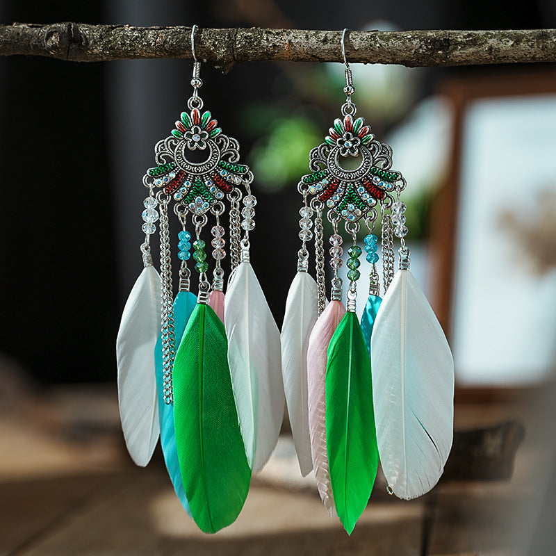 Full Diamond Fan-shaped Feather Creative Your Rings