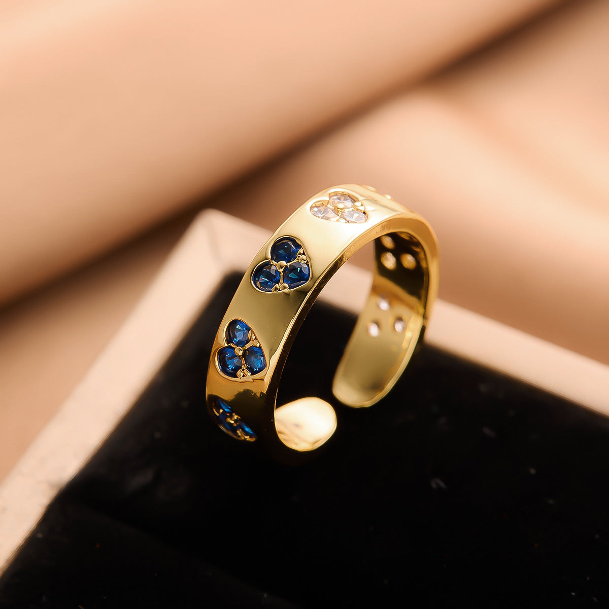 Real Gold Plated Copper Female Niche Rings
