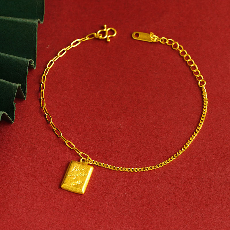 Bow Simulation Brass Decoration Vietnam Alluvial Gold Pendants