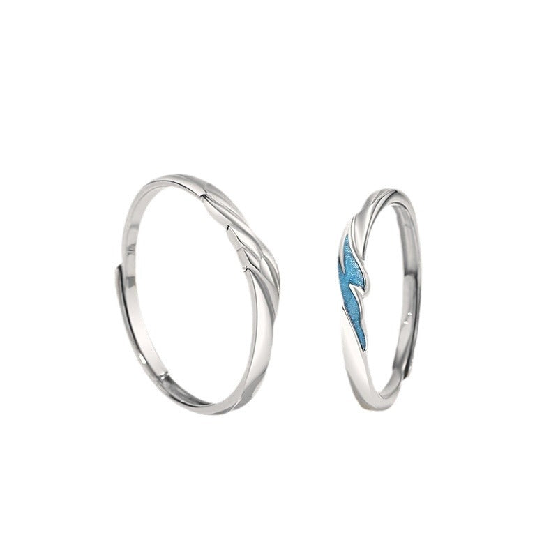Pair Of Sterling Sier Chinese Valentine's Rings