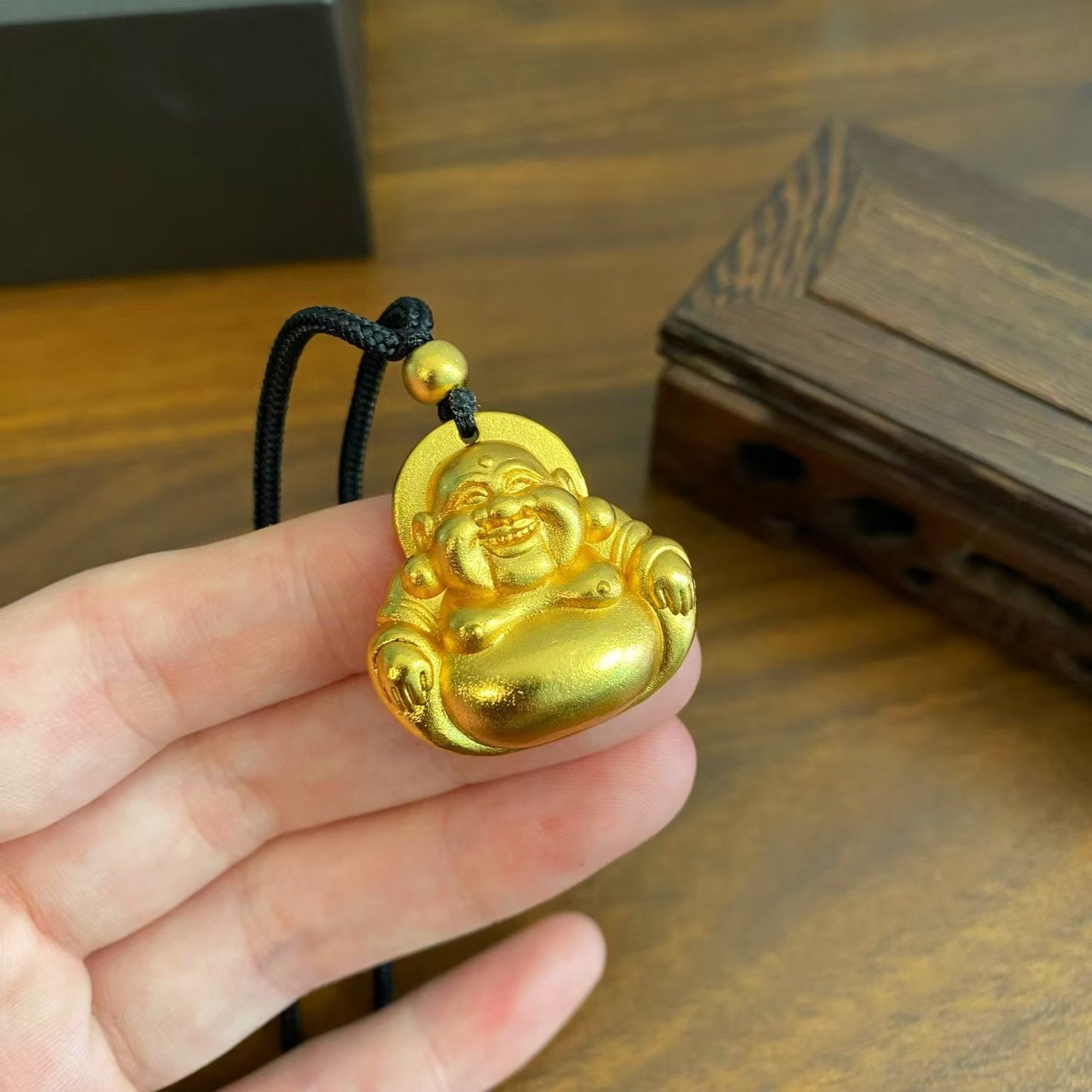 Men's Vietnam Placer Gold Avalokitesvara Sand Elegant Necklaces
