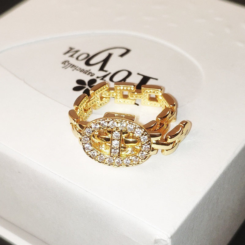Fashion Design Temperament Female Personality Chain Rings