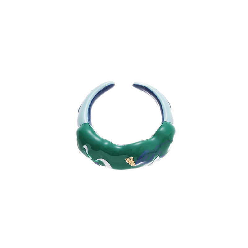 Women's Style Handmade Oil Dripping Cold Enamel Rings